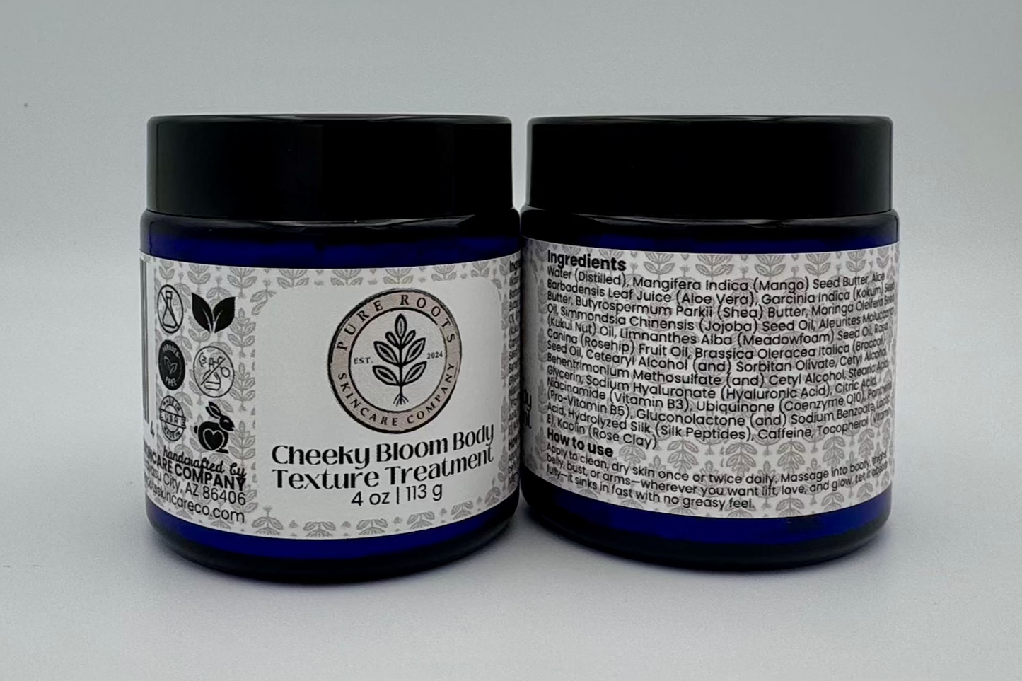 Cheeky Bloom Texture Treatment | Unscented Botanical Body Crème for Smoother-Feeling Skin