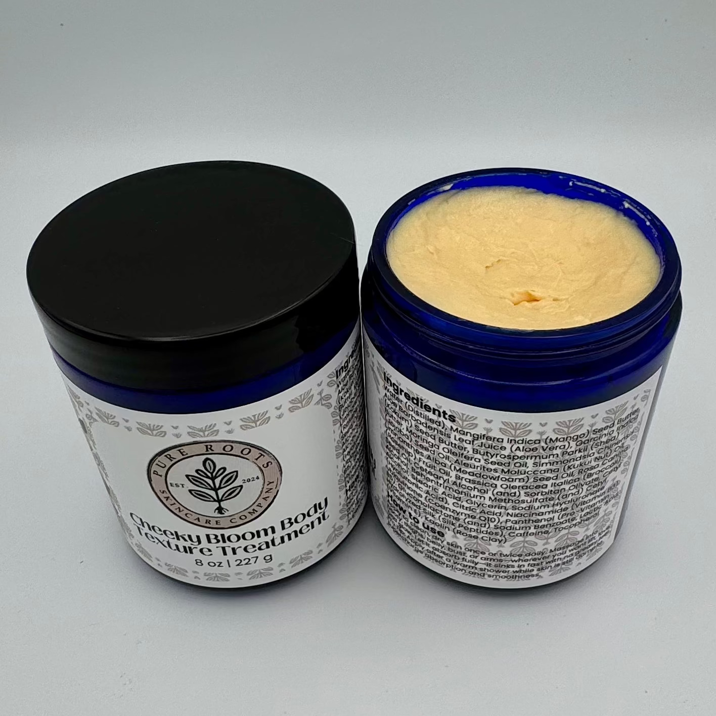 Cheeky Bloom Texture Treatment | Unscented Botanical Body Crème for Smoother-Feeling Skin