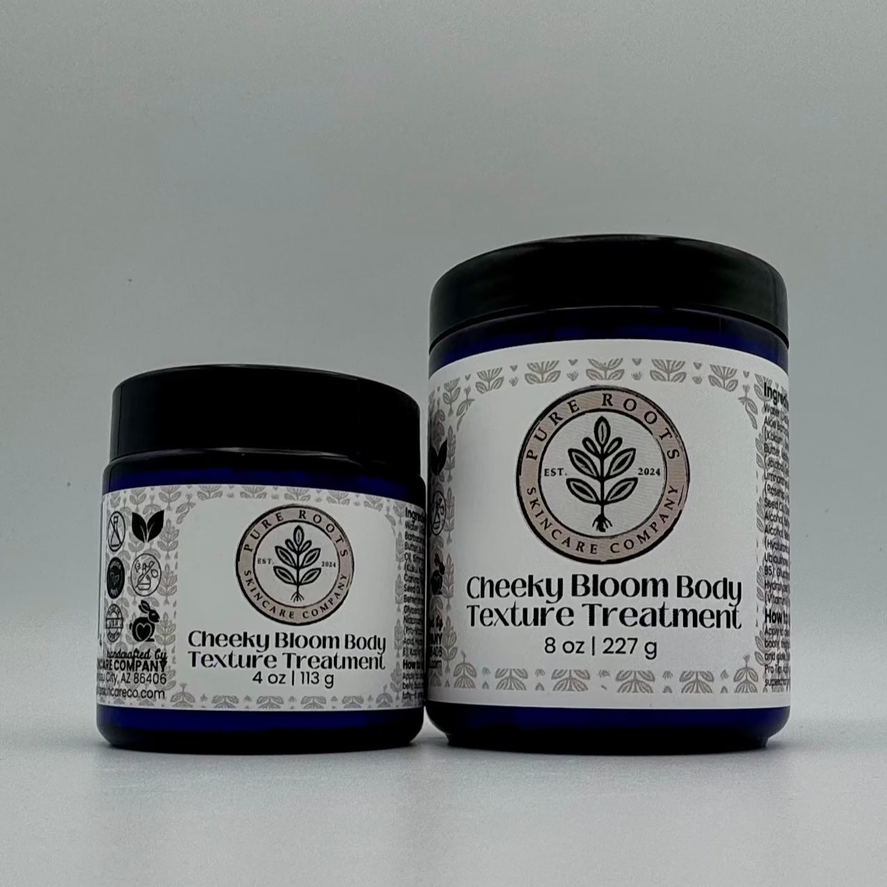Cheeky Bloom Texture Treatment | Unscented Botanical Body Crème for Smoother-Feeling Skin