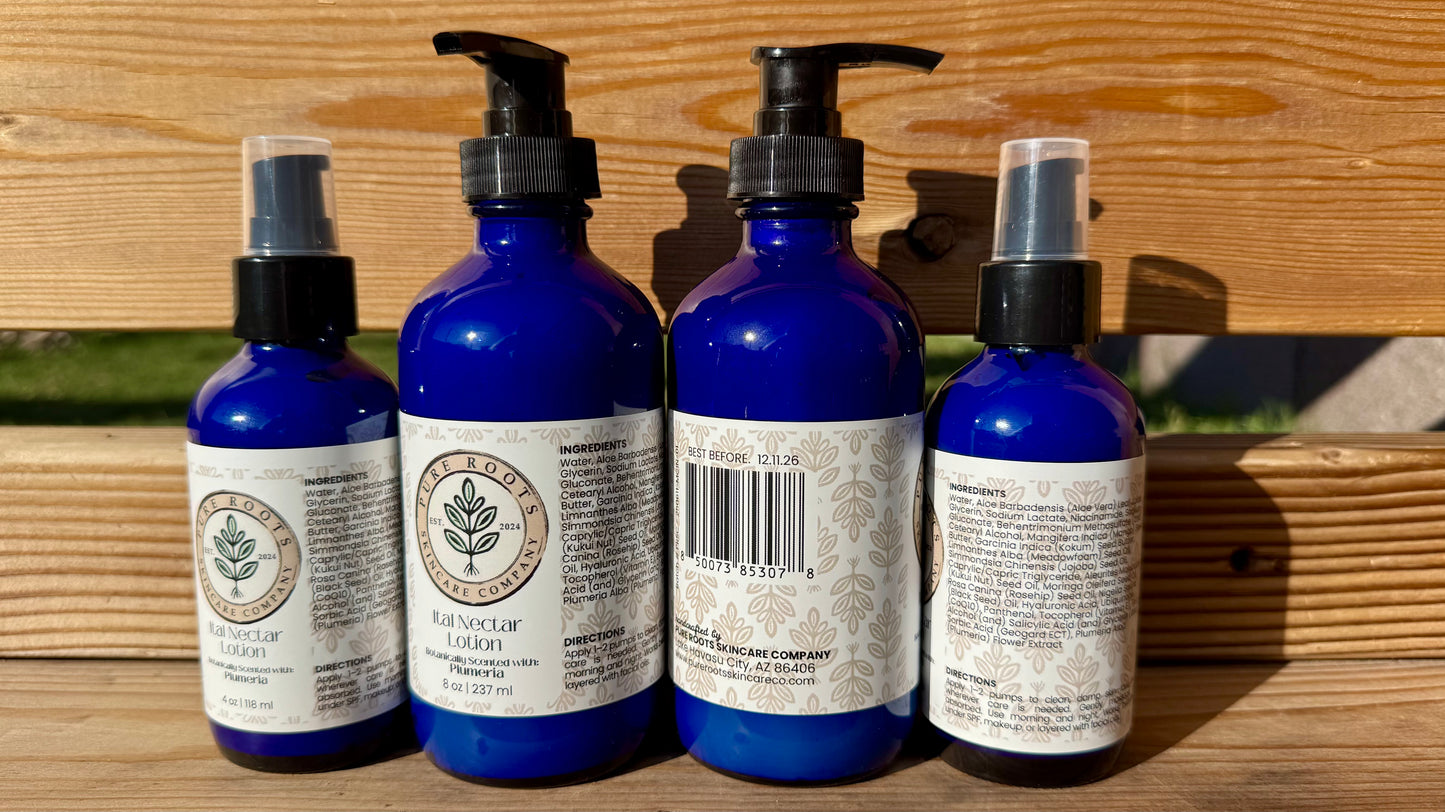 Ital Nectar Lotion | Botanical Daily Moisturizer for Supple, Radiant Skin