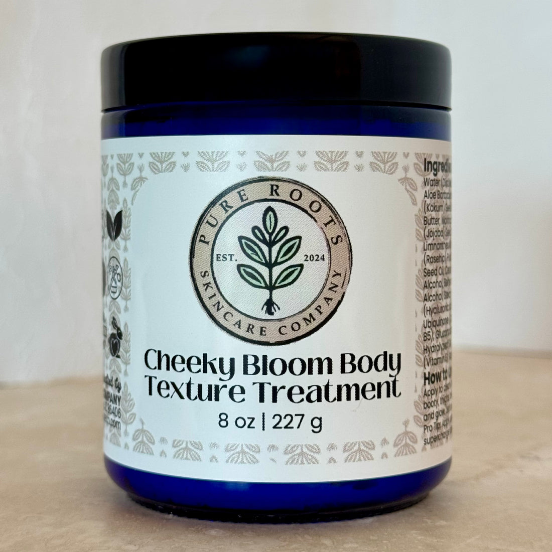 Cheeky Bloom Texture Treatment | Unscented Botanical Body Crème for Smoother-Feeling Skin